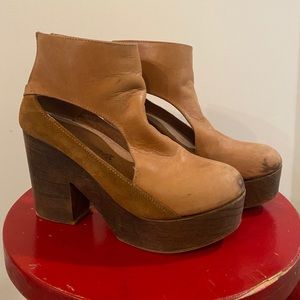 Free People Horizon Cut Out Clogs Boots